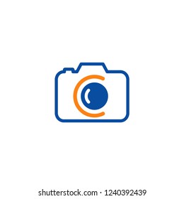 camera photography icon vector logo template