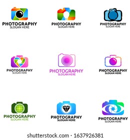 Camera Photography Icon Vector Logo Design Template