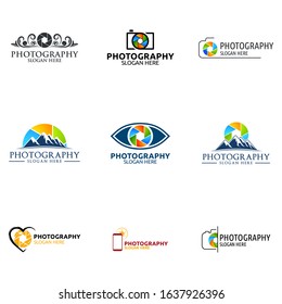 Camera Photography Icon Vector Logo Design Template