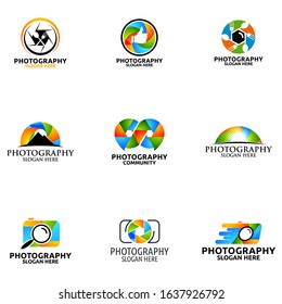 Camera Photography Icon Vector Logo Design Template