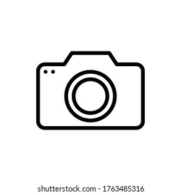 Logo vectorial de icono de cámara y fotografía.