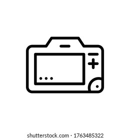 Logo vectorial de icono de cámara y fotografía.