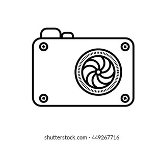 camera photography  isolated icon design
