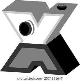 Camera Photography Letter Alphabet Vector Element X