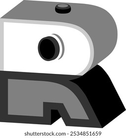 Letra de Fotografia da Câmera Alphabet Vetor Element R