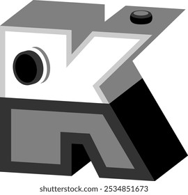 Camera Photography Letter Alphabet Vector Element K