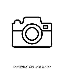 camera photography line icon design vector template