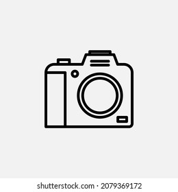 Camera, photography line icon, vector, illustration, logo template. Suitable for many purposes.