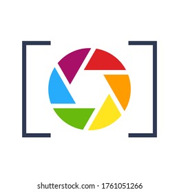 Camera photography logo. Abstract camera vector icon design template. Vector EPS10.