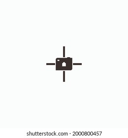 Logo-Konzept und Fokussymbol für Fotografie