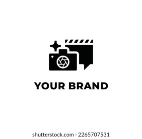 estilo logo del logotipo de la fotografía de la cámara