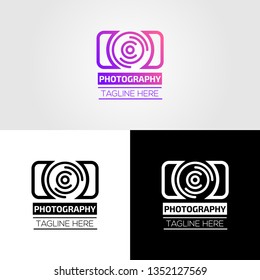 Camera Photography Logo Design Icon Template - Vector