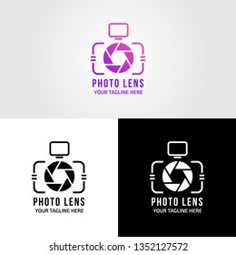Camera Photography Logo Design Icon Template - Vector
