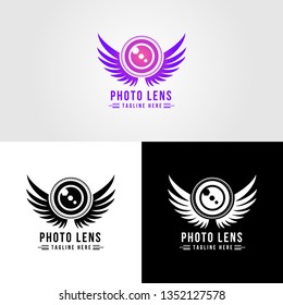 Camera Photography Logo Design Icon Template - Vector