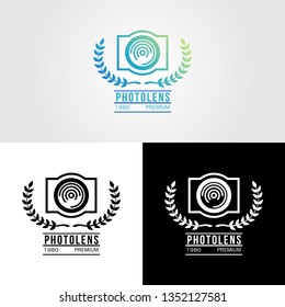 Camera Photography Logo Design Icon Template - Vector