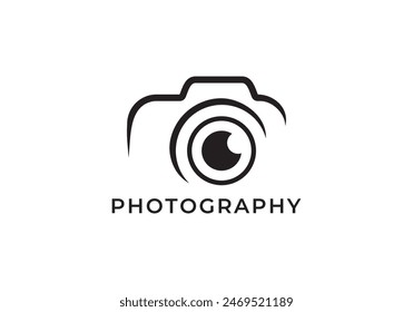 camera photography logo design icon template