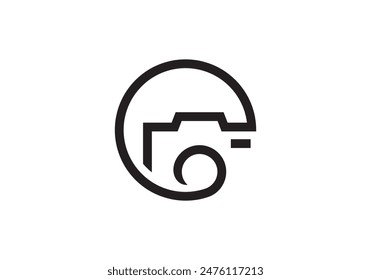 camera photography logo design icon template