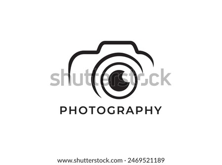 camera photography logo design icon template