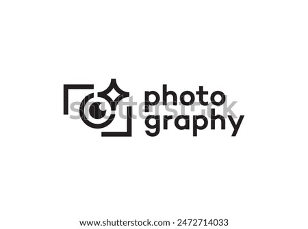 camera photography logo design icon template