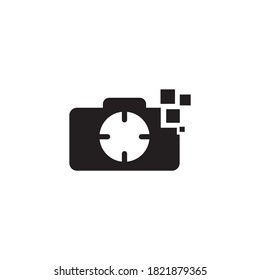 Camera photography logo design vector template