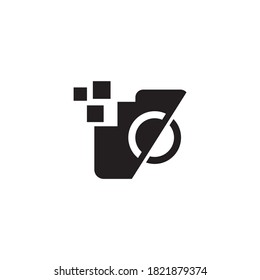 Camera photography logo design vector template