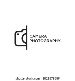 Camera photography logo design vector template