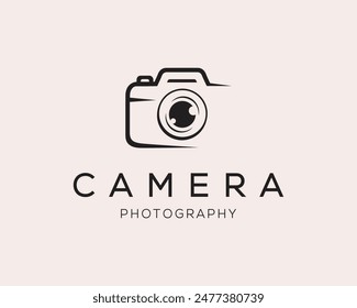 Camera photography logo design vector illustration.