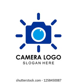 camera photography logo icon design vector template