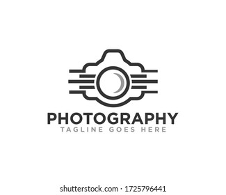 Vector de diseño de logotipo fotográfico de cámara
