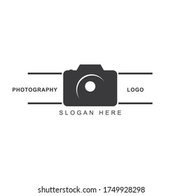 Camera photography logo icon design template with shutter and lens shape element. Symbol of equipment professional photographer concept. Vector graphic illustration for identity and brand photo studio