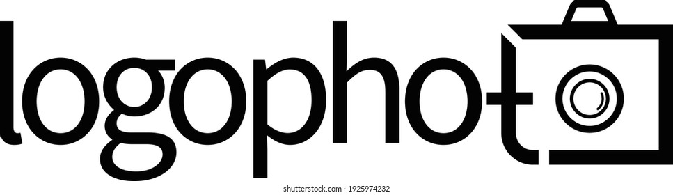 Fotografía de cámara, fotografía con logotipo, vector de diseño