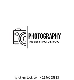Vector de diseño de logotipo fotográfico de cámara