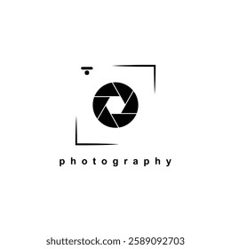 Camera Photography Logo Icon Design Vector. Vector thin line icon, camera silhouette. Logo template illustration for photographer, photography studio,