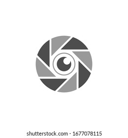 Camera photography logo icon template. Pixel art camera logo isolated on white. Logo studio camera for photographer