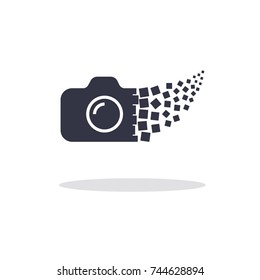 Camera photography logo icon template. Use for logos, print products, page and web decor or other design.