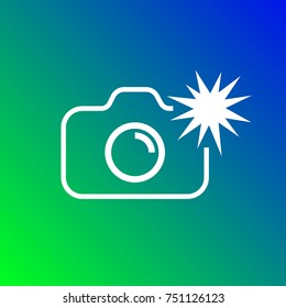 Camera photography logo icon template. Editable Stroke