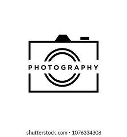 camera photography logo icon vector template