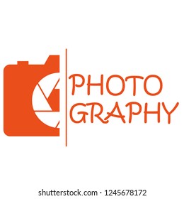 camera photography logo icon vector template