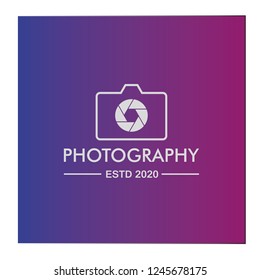 camera photography logo icon vector template