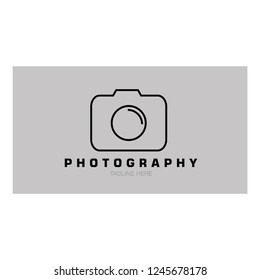 camera photography logo icon vector template