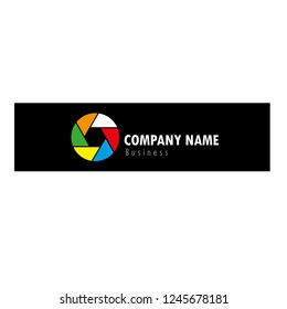 camera photography logo icon vector template