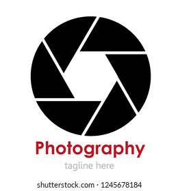 camera photography logo icon vector template