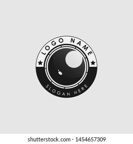 camera photography logo icon vector design template