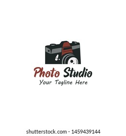 camera photography logo icon. vector template