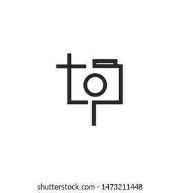 camera photography logo icon vector template