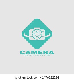 camera photography logo icon vector template