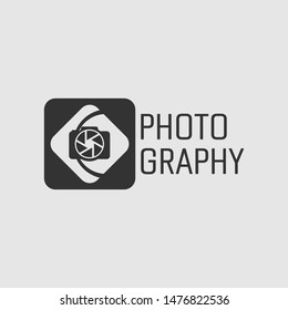 camera photography logo icon vector template