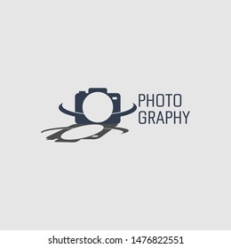 camera photography logo icon vector template