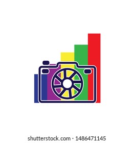 camera photography logo icon vector template
