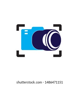 camera photography logo icon vector template
